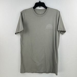 Peloton T-Shirt Men’s M Sage Green Logo Casual Tee Double Sided‎ Organic Cotton